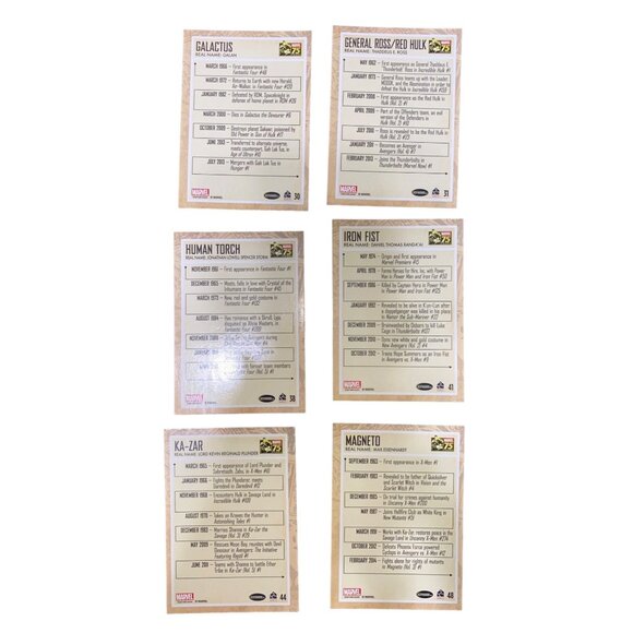 Marvel 75th Anniversary 2014 Trading Cards Set Of 24 Collectibles Featuring Icon - Picture 4 of 8